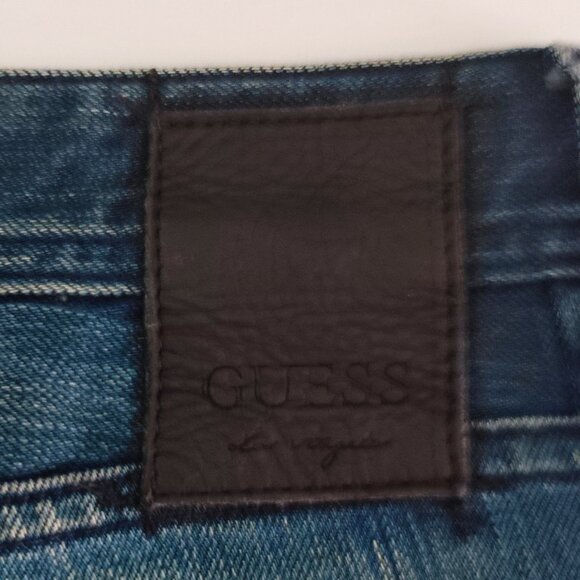 Vintage Guess Jeans Robertson men's size 34 distressed denim blue slim tapered - Picture 5 of 16